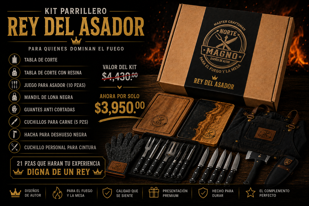 Kit Rey del asador— Experiencia Norte Magno