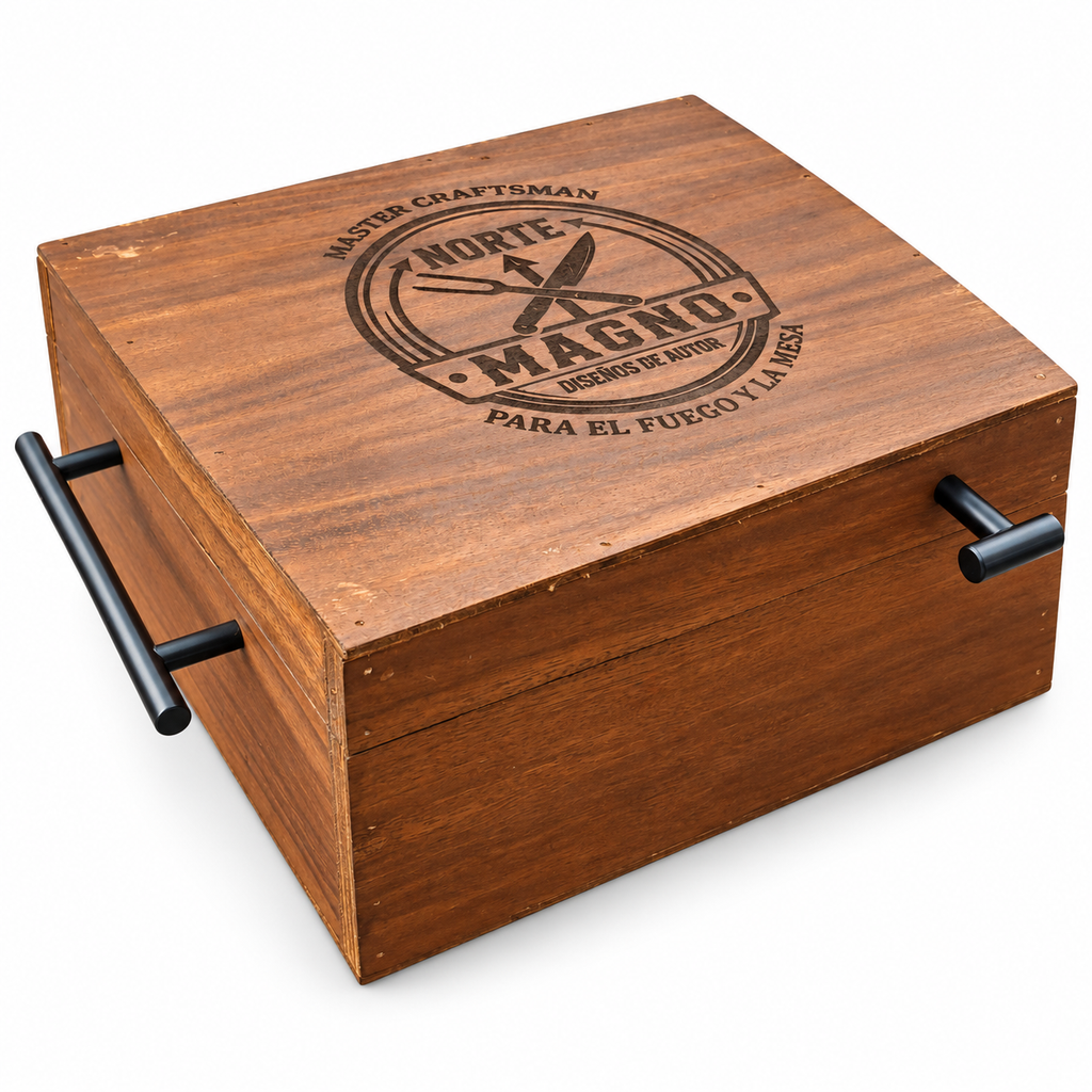 Grill Box Norte Magno de enchapado de parota