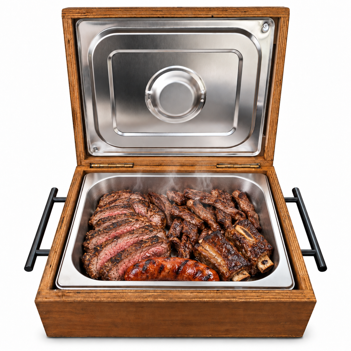 Grill Box Norte Magno de enchapado de parota